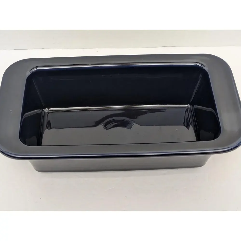 Vintage Fiesta Cobalt Blue Ceramic Loaf Pan Baker 1.4 Quart Retired